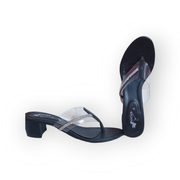 BLACK BERMI SANDAL HEEL