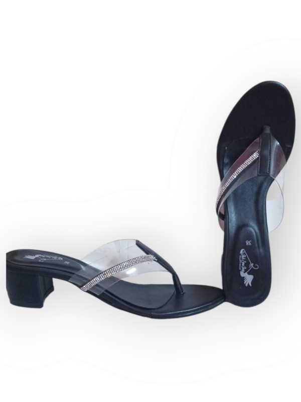 BLACK BERMI SANDAL HEEL