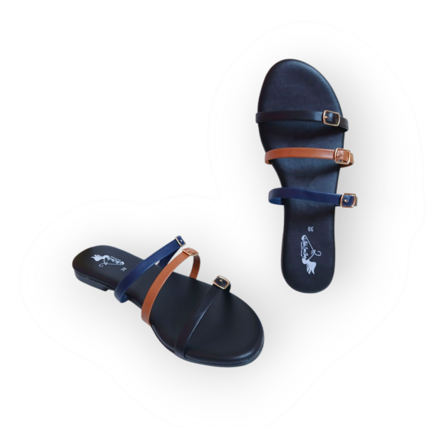 THREE STRIPS FLAT CHAPPAL